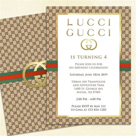 gucci decorations for party|gucci party invitations.